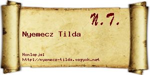 Nyemecz Tilda névjegykártya